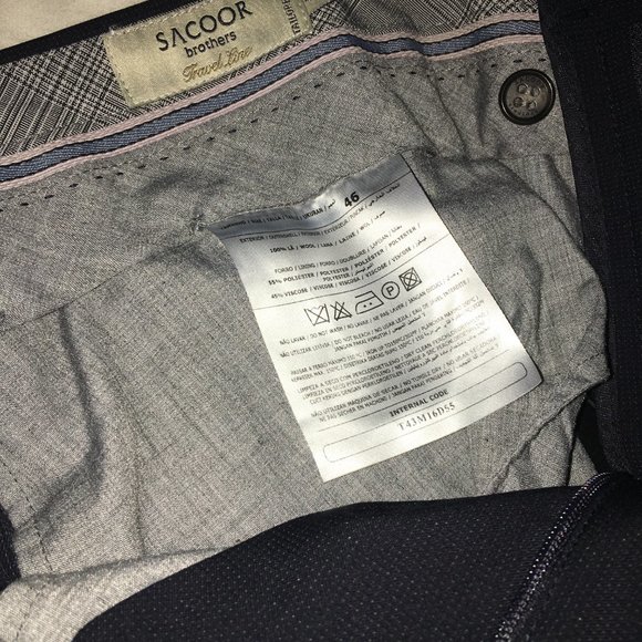 Sacoor Brothers Men's Navy Suit - Picture 11 of 16